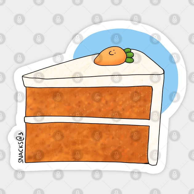 A slice of carrot cake Sticker by Snacks At 3